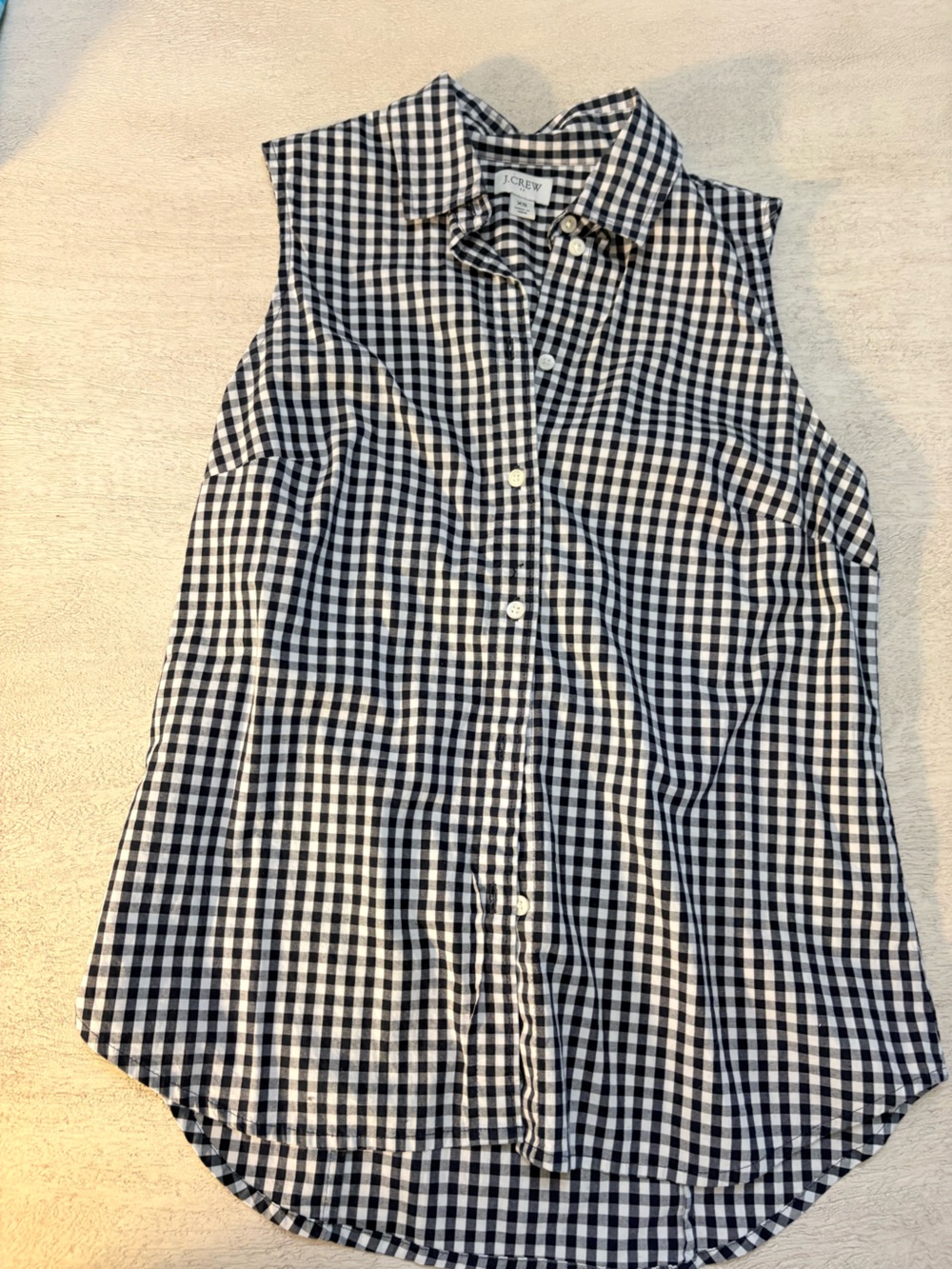 J. Crew Factory Black & White Gingham Button-Down Shirt